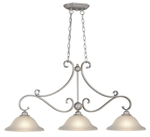 PD35413BN- Monrovia 3-Light Island in Brushed Nickel by Vaxcel