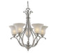 CH35405BN- Monrovia 5-Light Chandelier in Brushed Nickel by Vaxcel