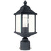 932-50- Charleston Outdoor 1-Light Post Mount in Black with Beveled Glass by Dolan Designs