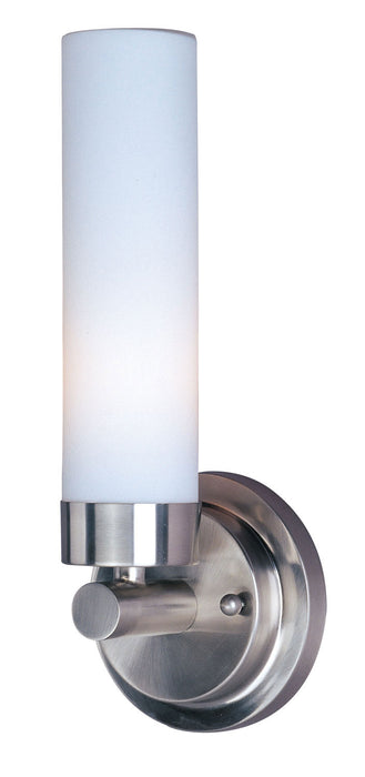 53006WTSN - Cilandro 1-Light Wall Sconce in Satin Nickel with White Glass by Maxim Lighting