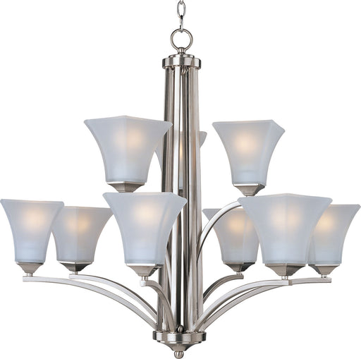 20096FTSN - Aurora 9-Light Chandelier in Satin Nickel by Maxim Lighting