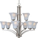 20096FTSN - Aurora 9-Light Chandelier in Satin Nickel by Maxim Lighting