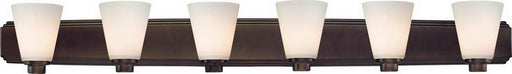 3406-62- Southport 6-Light Bath Fixture in Heirloom Bronze with Satin White Glass by Dolan Designs