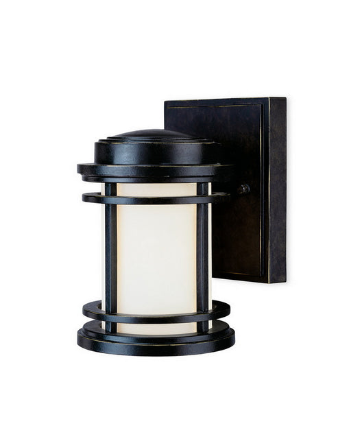 9101-68- La Mirage Outdoor 1-Light Wall Sconce in Winchester with Satin White Glass by Dolan Designs