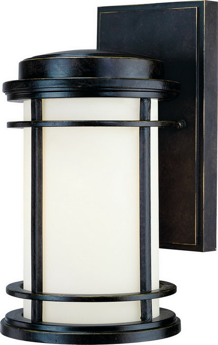 9103-68- La Mirage Outdoor 1-Light Wall Sconce in Winchester with Satin White Glass by Dolan Designs