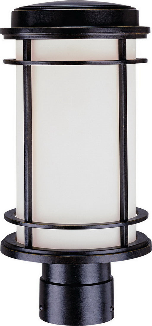 9106-68- La Mirage Outdoor 1-Light Post Mount in Winchester with Satin White Glass by Dolan Designs