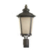 Cape May One Light Outdoor Post Lantern in Burled Iron