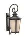 Cape May One Light Outdoor Wall Lantern in Burled Iron