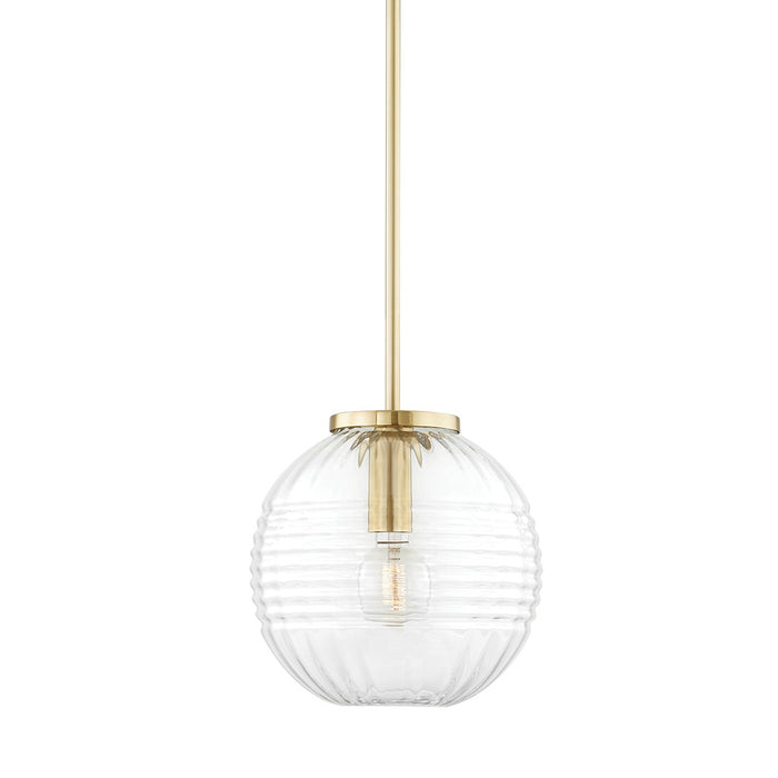 2713-AGB - Bay Ridge 1-Light Pendant in Aged Brass by Hudson Valley