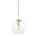 2713-AGB - Bay Ridge 1-Light Pendant in Aged Brass by Hudson Valley