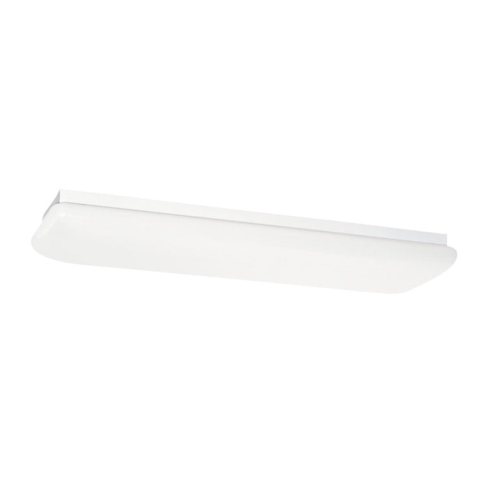 Fluorescent Ceiling Two Light Flush Mount in White