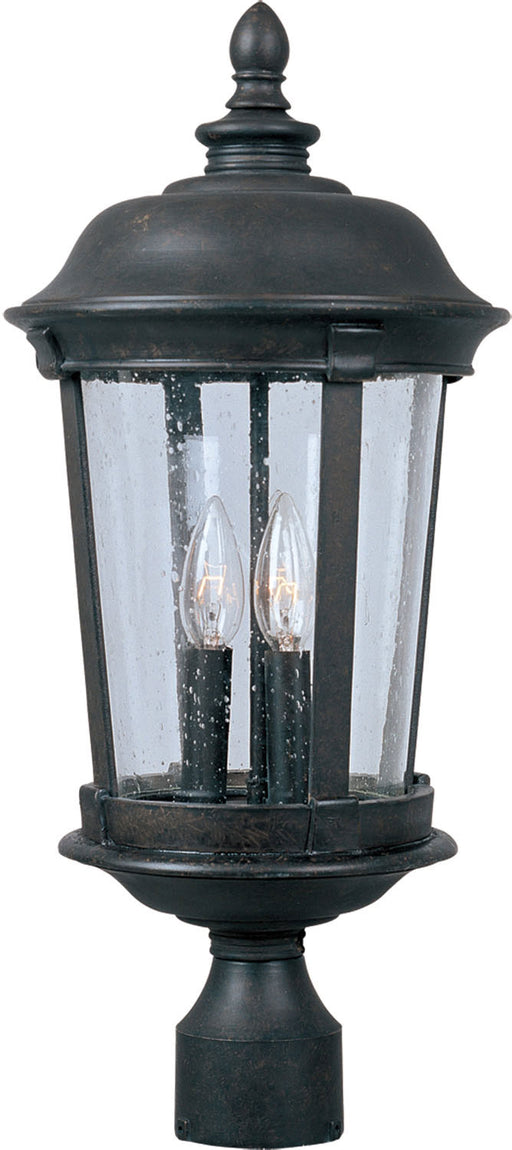 3021CDBZ - Dover Cast 3-Light Outdoor Pole/Post Lantern in Bronze with Seedy Glass by Maxim Lighting