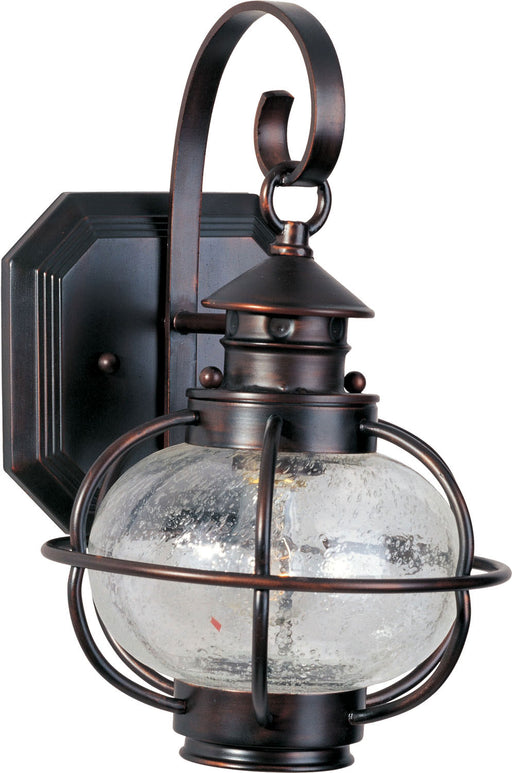 30502CDOI - Portsmouth 1-Light Outdoor Wall Lantern in Oil Rubbed Bronze with Seedy Glass by Maxim Lighting