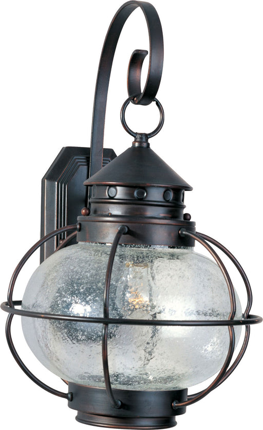 30503CDOI - Portsmouth 1-Light Outdoor Wall Lantern in Oil Rubbed Bronze with Seedy Glass by Maxim Lighting