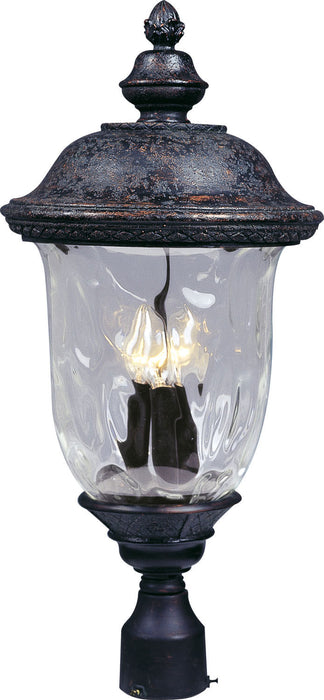 3420WGOB - Carriage House DC 3-Light Outdoor Pole/Post Lantern in Oriental Bronze by Maxim Lighting