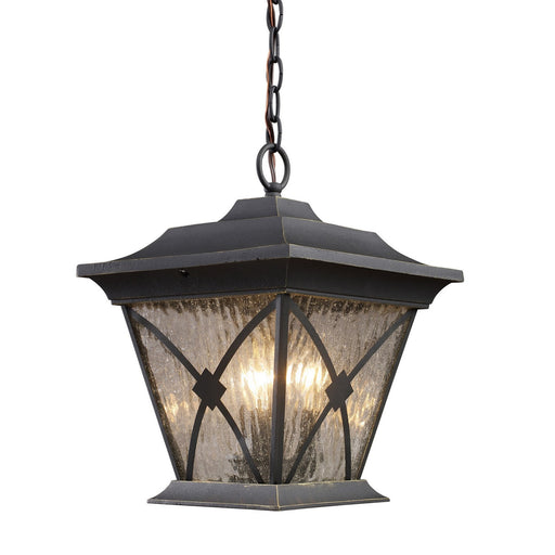 42123/1 - Rutland 3-Light Hanging Lantern in Hazelnut Bronze by ELK Home