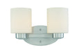 3432-09- Brookings 2-Light Bath Fixture in Satin Nickel with Satin White Glass by Dolan Designs