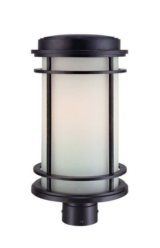 9104-68- La Mirage Outdoor 1-Light Post Mount in Winchester with Satin White Glass by Dolan Designs