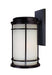 9107-68- La Mirage Outdoor 1-Light Wall Sconce in Winchester with Satin White Glass by Dolan Designs