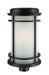 9108-68- La Mirage Outdoor 1-Light Post Mount in Winchester with Satin White Glass by Dolan Designs