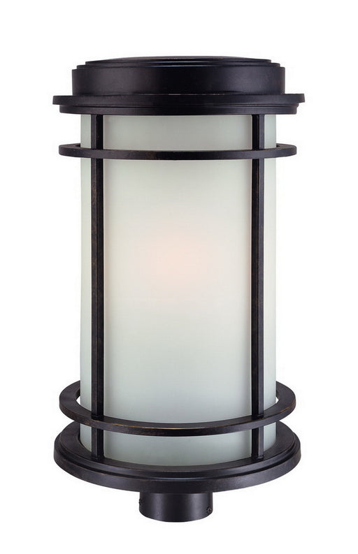 9108-68- La Mirage Outdoor 1-Light Post Mount in Winchester with Satin White Glass by Dolan Designs