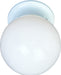 5889WTWT - Essentials 1-Light Flush Mount in White with White Glass by Maxim Lighting