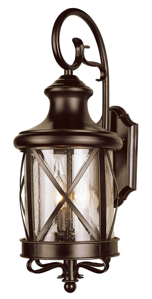 5120 ROB- Chandler 2-Light Wall Lantern in Rubbed Oil Bronze with Clear Seeded Glass by Trans Globe Lighting