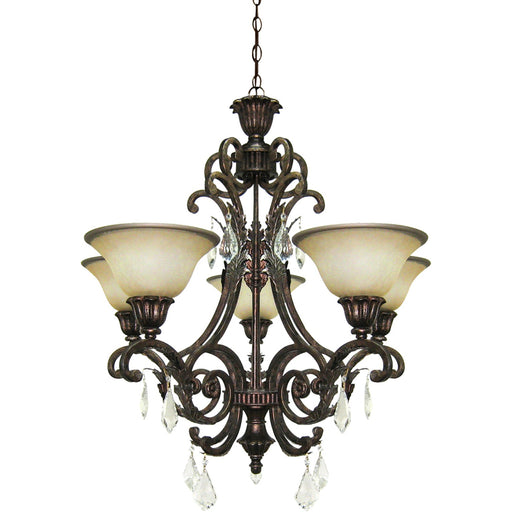 AC1827- Florence Chandelier in Multi Tone Bronze by Artcraft