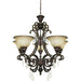 AC1827- Florence Chandelier in Multi Tone Bronze by Artcraft