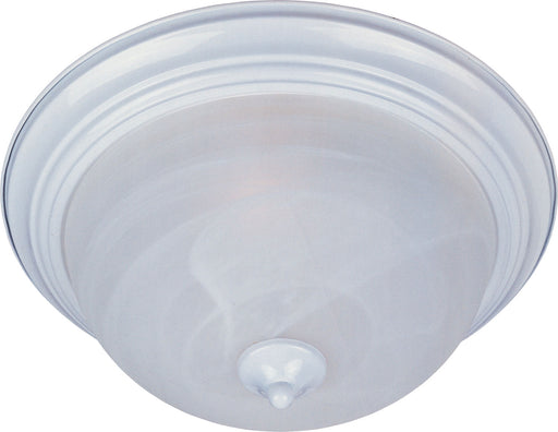 5841MRWT - Essentials 2-Light Flush Mount in White with Marble Glass by Maxim Lighting