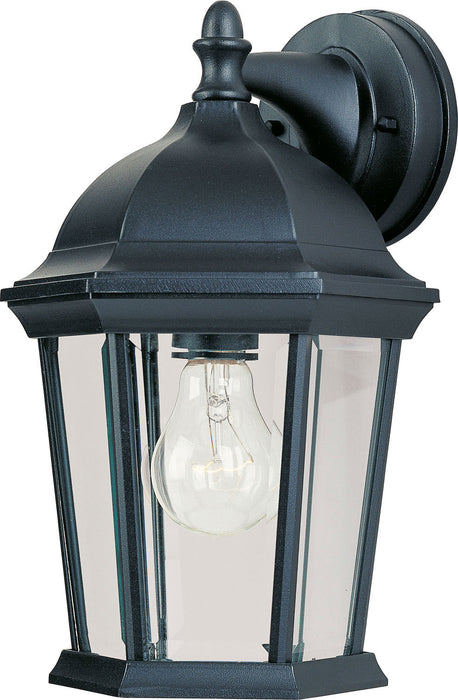 1024BK - Builder Cast 1-Light Outdoor Wall Lantern in Black with Clear Glass by Maxim Lighting