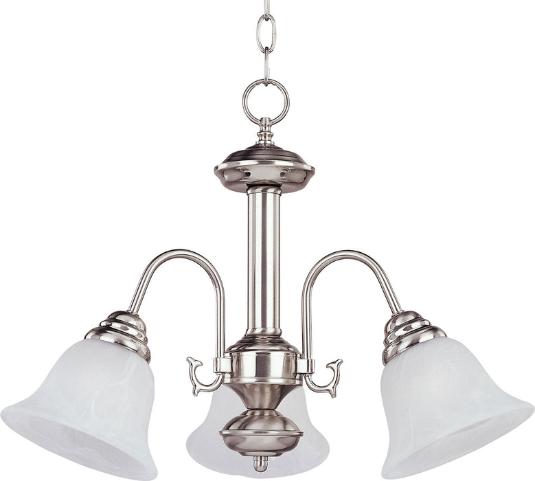 2697MRSN - Malaga 3-Light Chandelier in Satin Nickel by Maxim Lighting