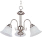 2697MRSN - Malaga 3-Light Chandelier in Satin Nickel by Maxim Lighting