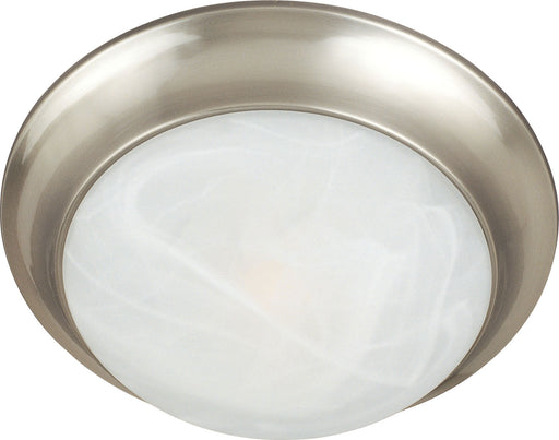 5850MRSN - Essentials 1-Light Flush Mount in Satin Nickel with Marble Glass by Maxim Lighting