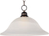 91076MROI - Essentials 1-Light Pendant in Oil Rubbed Bronze with Marble Glass by Maxim Lighting