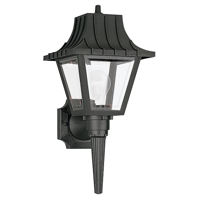 Polycarbonate Outdoor One Light Outdoor Wall Lantern in Black