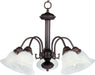 2698MROI - Malaga 5-Light Chandelier in Oil Rubbed Bronze with Marble Glass by Maxim Lighting