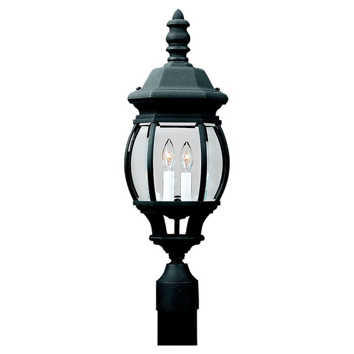 Wynfield Two Light Outdoor Post Lantern in Black