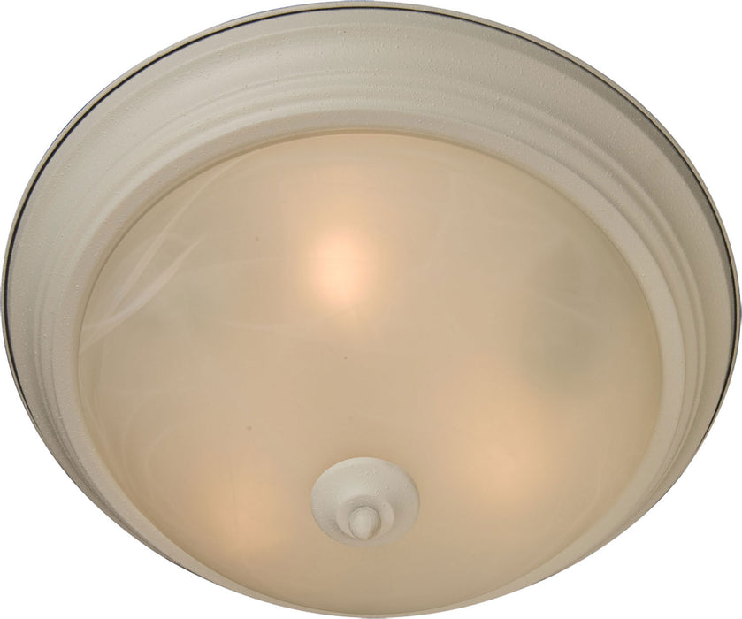 5842MRTW - Essentials 3-Light Flush Mount in Textured White with Marble Glass by Maxim Lighting