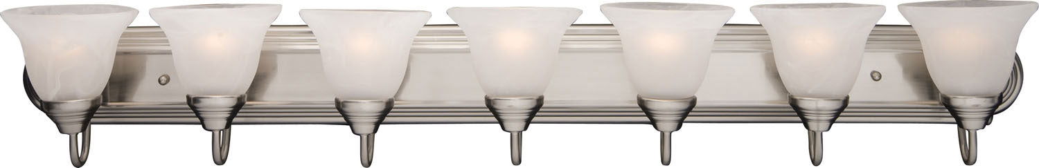 8016MRSN - Essentials 7-Light Bath Sconce in Satin Nickel by Maxim Lighting