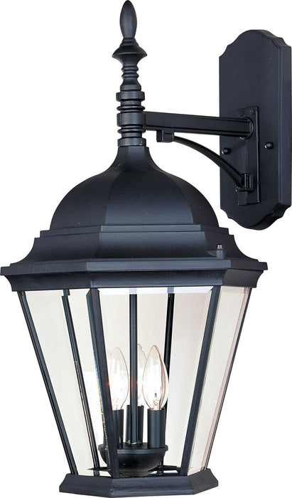 1008BK - Westlake Cast 3-Light Outdoor Wall Lantern in Black with Clear Glass by Maxim Lighting