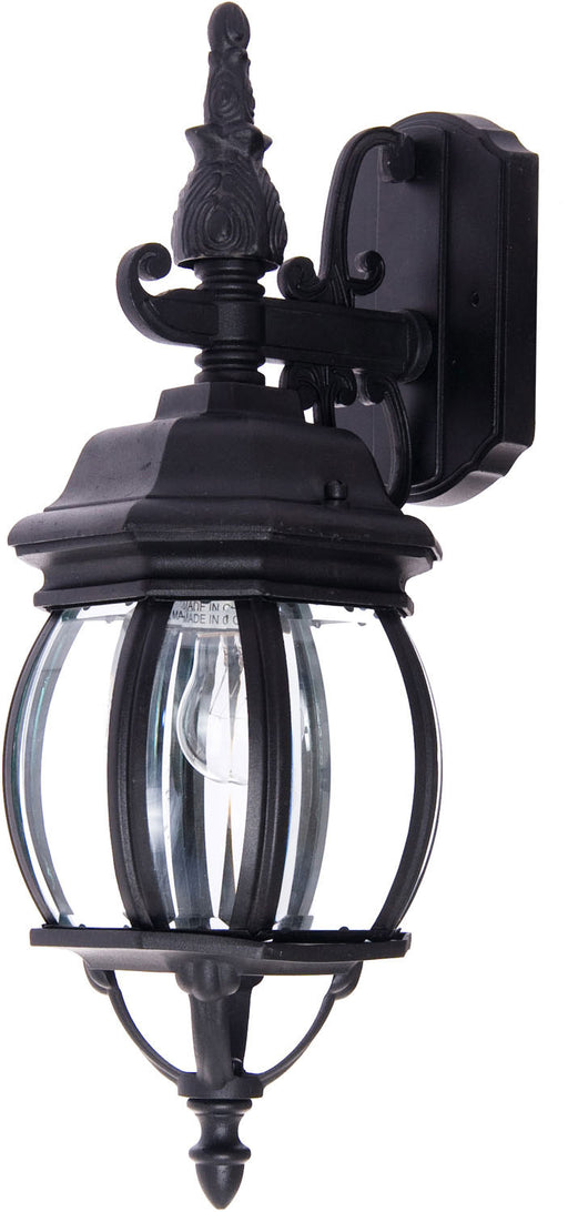 1030BK - Crown Hill 1-Light Outdoor Wall Lantern in Black with Clear Glass by Maxim Lighting