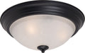 5841ICBK - Essentials 2-Light Flush Mount in Black with Ice Glass by Maxim Lighting