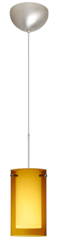 1XC-G44007-SN - Pahu 1-Light Pendant in Satin Nickel by Besa Lighting