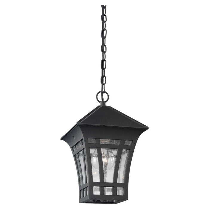 Herrington One Light Outdoor Pendant in Black