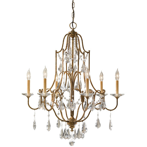 Valentina Six Light Chandelier in Oxidized Bronze