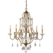 Valentina Six Light Chandelier in Oxidized Bronze