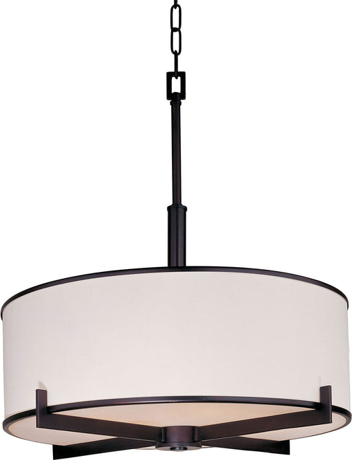 12053WTOI - Nexus 4-Light Pendant in Oil Rubbed Bronze with White Glass by Maxim Lighting