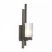 Ondrian 1 Light (Left Side) Sconce in Dark Smoke - 206301-SKT-LFT-07-GG0168 by Hubbardton Forge