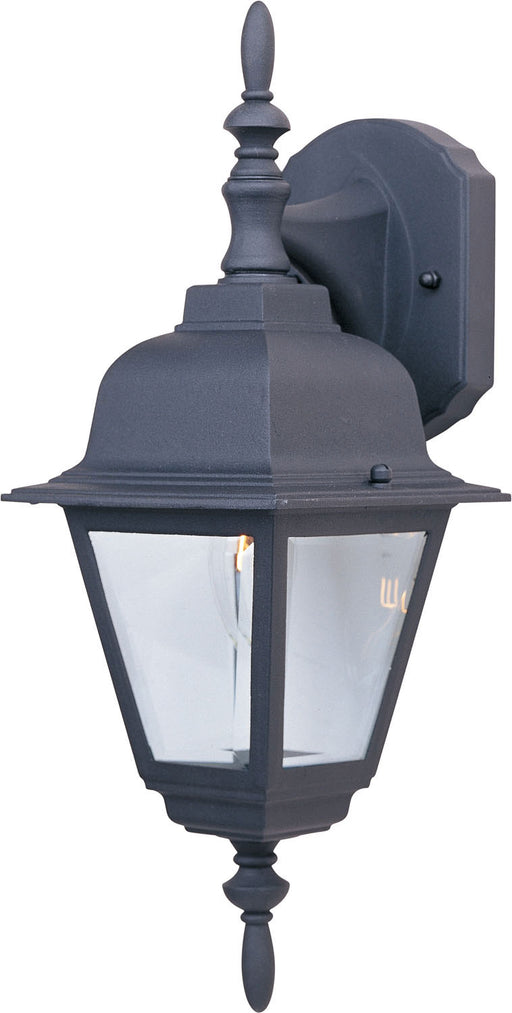 3007CLBK - Builder Cast 1-Light Outdoor Wall Mount in Black with Clear Glass by Maxim Lighting